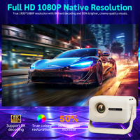 Projecteur A300 8K Android 14.0 Allwinner H723 Mise au point automatique 500 ANSI Lumen Full HD 1080P Miroir d'écran LED Mini projecteur intelligent