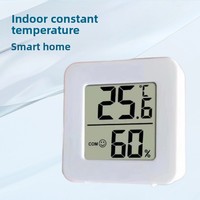 Termometer dalam ruangan Mini, instrumen deteksi kelembapan tampilan basah kering presisi tinggi untuk peralatan rumah kamar bayi
