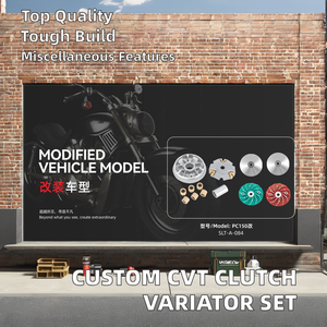 GOODER Nuevo Juego de Polea Variadora de Embrague CVT Personalizado para NMAX PCX CLICK VARIO <span class=keywords><strong>MIO</strong></span>, Ventilador de Transmisión de Motocicleta de Plástico y Aleación de Aluminio - Product Image 2