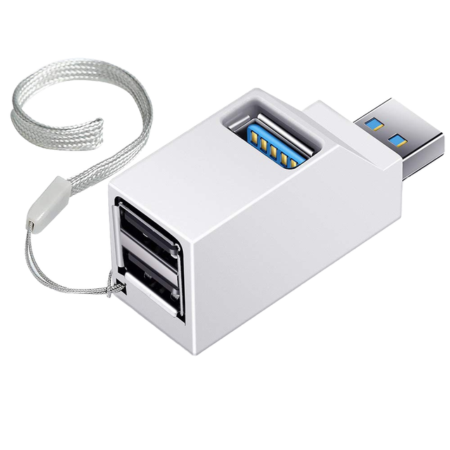 Usb HUB Port Hub USB 3.0 HUB Adapter Extender Mini Splitter Box 1 to 3 Ports High Speed USB 2.0 for PC Laptop Disk Card PC