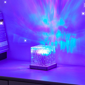16 colores romántico dinámico Aurora noche luz onda proyección luz hogar techo decoración cristal lámpara de mesa - Product Image 2