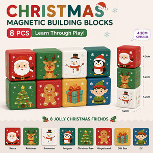 Cubes magnétiques Magic Cube, 15 pièces, 4,2 cm, blocs de construction créatifs pour enfants de 18 mois et plus, jouet éducatif STEM - Product Image 3