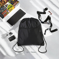 Sac à dos léger en polyester imperméable avec cordon de serrage, logo personnalisé, poche zippée, idéal pour la gym, les voyages et l'école