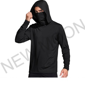 Sweat à capuche personnalisé sublimé UPF 50+ à manches longues, protection solaire extérieure, couleur unie, chemise de pêche grande taille, vêtements de pêche - Product Image 5