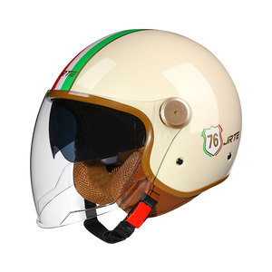 Casco moto retro di alta qualità faccia aperta per scooter chopper approvato DOT 3/4 mezza faccia - Product Image 5