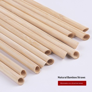 Pajitas de Bambú Naturales para Bares y Restaurantes, Venta Directa de Fábrica, Exportación a Europa y América, Comercio Transfronterizo - Product Image 1