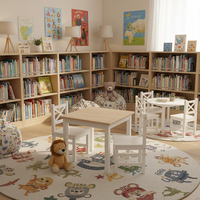 Ensemble table et chaise d'étude en bois polyvalent pour enfants de 2 à 8 ans, pour chambre d'enfant, salle de jeux, crèche