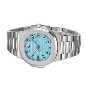 Reloj Deportivo Atemporal con Caja Octogonal y Función de Visualización de Fecha, Personalización Avanzada, Esfera Azul Claro - Product Image 3