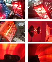 Lampe chauffante infrarouge halogène à ondes courtes de 3000 W, utilisée comme chauffage pour cabine de peinture automobile et équipement de séchage de peinture automobile