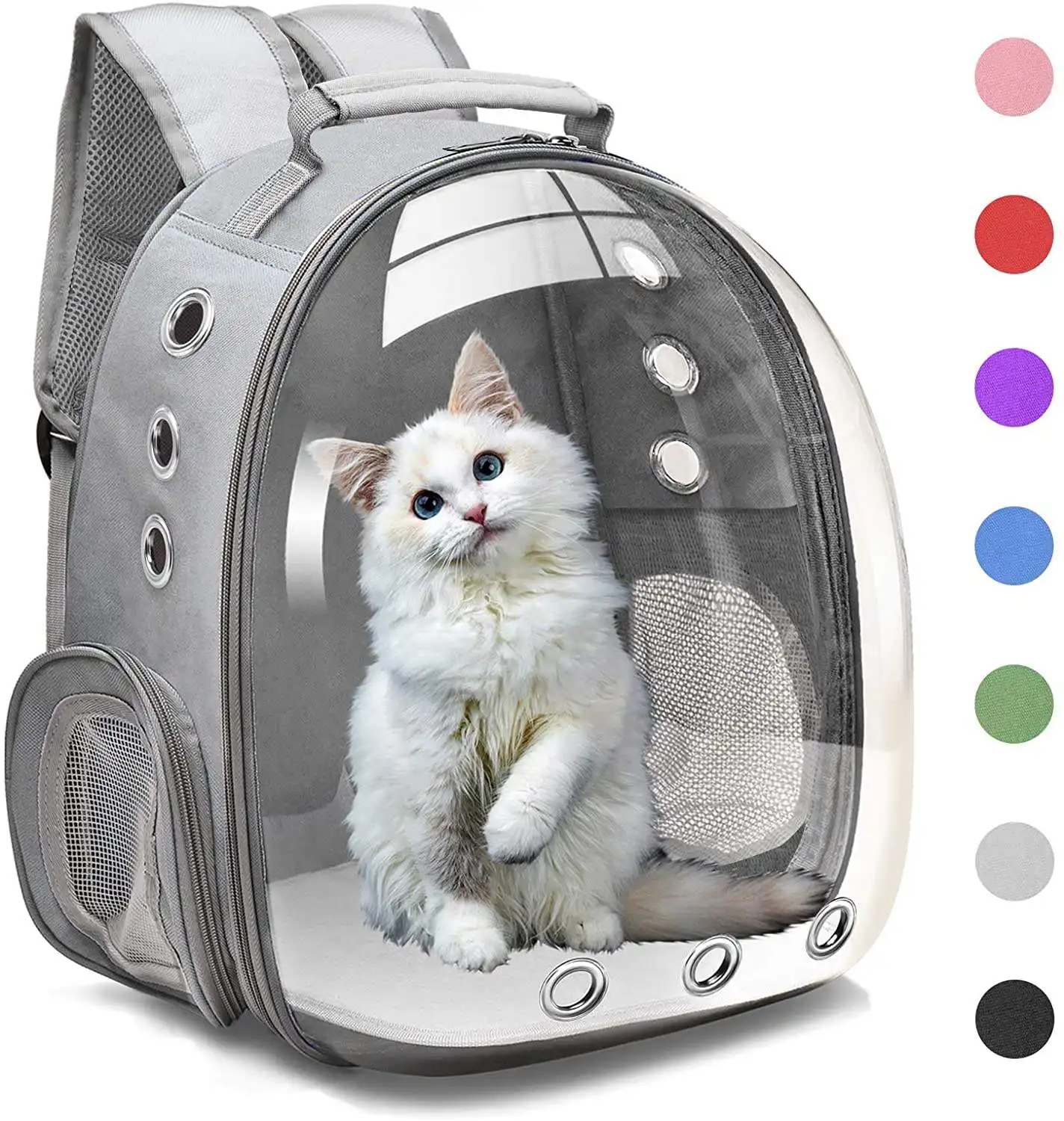 Ransel perjalanan luar ruangan kucing, tas punggung pembawa kucing kapsul angkasa untuk anjing kucing besar