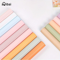 Qibai 20 lembar Kertas Pembungkus Bunga Tahan Air Warna Solid, Sempurna untuk Buket, Kerajinan DIY, dan Pembungkus Kado