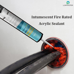 Scellant acrylique ignifuge haute performance, peignable, <span class=keywords><strong>intumescent</strong></span>, FV0, 4 heures, à base d'eau, 600 ml, scellant acrylique ignifuge - Product Image 3