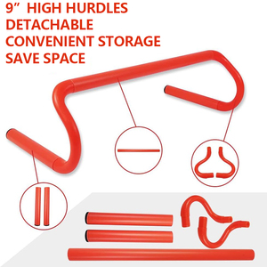 Ladyglow bóng đá bóng đá tốc độ đào tạo thiết bị thiết lập nhanh nhẹn Thang 12 Nón Bóng đá 4 rào cản chạy dù nhanh nhẹn thang - Product Image 6