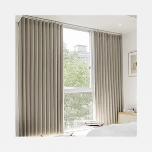 New style folding Accordion shading curtains cloth high quality for high-end office curtain fabric