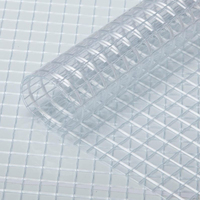 Bâche transparente tissée stratifiée par PVC ignifuge imperméable de tissu de maille de vinyle