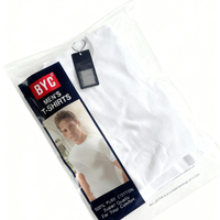 Sac à fermeture éclair en plastique transparent avec impression personnalisée sur le côté pour l'emballage et le rangement des vêtements et des chaussettes pour hommes