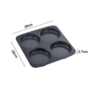 Molde para Panecillos de Hamburguesa de 5 Pulgadas, Antiadherente, de Acero al Carbono de Alta Resistencia, para Hornear Panecillos Caseros, Juego de 2 - Product Image 2