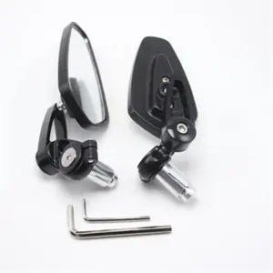 Universal Motorcycle ATV Scooter 7/8" 22mm Handle Bar End Rearview Side Mirrors