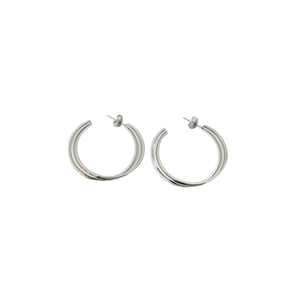 Boucles d'oreilles créoles en acier inoxydable 316L plaqué or PVD, durables et résistantes, bijoux de mode - Product Image 1