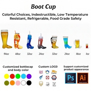 <span class=keywords><strong>Vasos</strong></span> de Cerveza Creativos de Plástico con Forma de Bota de Vaquero, <span class=keywords><strong>Vasos</strong></span> Reutilizables de 16 oz, Tazas de Plástico Personalizadas <span class=keywords><strong>para</strong></span> Fiestas, Estilo Contemporáneo - Product Image 2