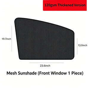Lot de 4 moustiquaires magnétiques modernes pour vitres de <span class=keywords><strong>voiture</strong></span> (avant et arrière), réutilisables, protection UV et anti-insectes, pour tous véhicules - Product Image 4