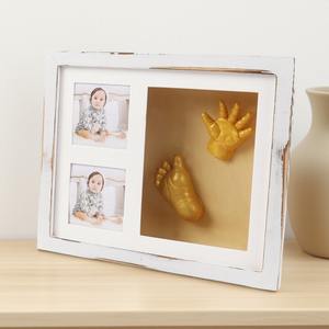 Bébé Pleine Lune Main <span class=keywords><strong>Pied</strong></span> Encreur Modèle <span class=keywords><strong>Pied</strong></span> Modèle 3D Stéréo Nouveau-Né Plâtre Photo Cadre Mémorial - Product Image 4