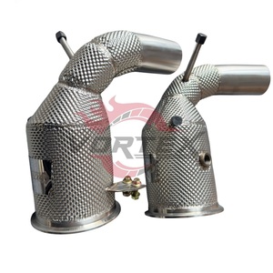 Vortex Performance Downpipe fits 992 Turbo S 3.8T Racing Exhaust System with Integrated Thermal Heat Shielding Shield <b>Kit</b> - Product Image 2