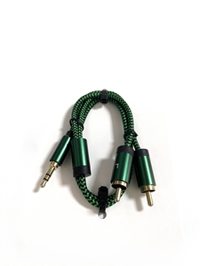 High-Purity Copper 3.5mm to 2 <strong>RCA</strong> Male Cable Stereo <strong>Output</strong> for Outdoor Party Speakers AUX to 2RCA Cable - Product Image 6