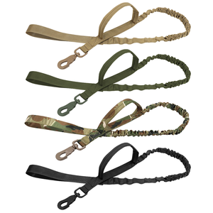 Offre Spéciale rétractable tactique chien laisse élasticité élastique pour la formation en plein air Nylon dentelle impression personnalisé chien laisse - Product Image 1