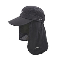 Chapeau de pêche décontracté détachable de haute qualité avec cache-nuque en maille polyester, motif Argyle, dessin animé, unisexe, toutes saisons, pour le cyclisme