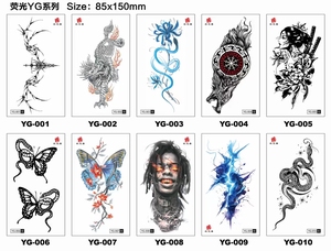 <span class=keywords><strong>Tatuaggi</strong></span> Temporanei WENAIMEI per <span class=keywords><strong>Uomo</strong></span> <span class=keywords><strong>e</strong></span> <span class=keywords><strong>Donna</strong></span>, Adesivi per Body Art a Trasferimento d'Acqua, Materiale PVC Personalizzabile, Luminosi al Neon <span class=keywords><strong>e</strong></span> UV - Product Image 4