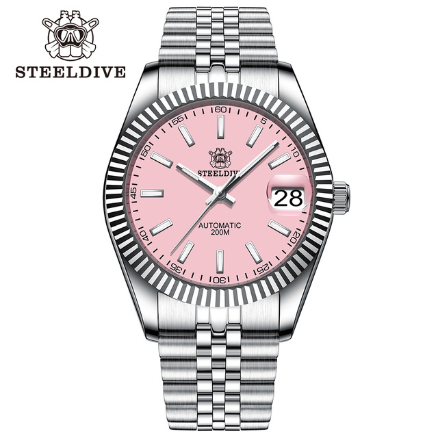 STEELDIVE Brand SD1933 Luxury Brand Men Mechanical Watches New NH35 Men Automatic Wristwatches 200m Waterproof Sport Dive Watch