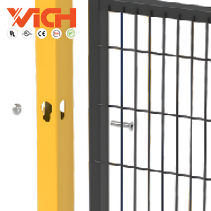 ألواح سياج أمان صفراء متينة من الفولاذ الكربوني المطلي بالبودرة صديقة للبيئة، شبكة سلكية ملحومة، حاجز أمان لحماية الآلات - Product Image 6