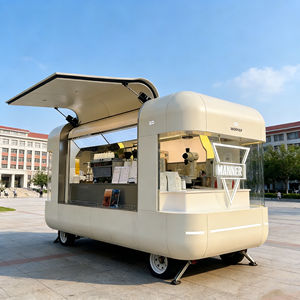 Remorque mobile élégante à 4 roues en acier inoxydable pour équipement professionnel de café, crème glacée, restauration rapide et café spécialisé - Product Image 2