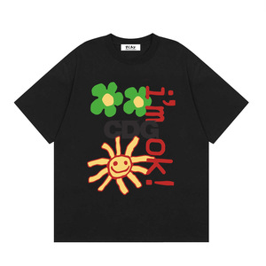 T-<span class=keywords><strong>shirt</strong></span> imprimé lettre d'amour Chuanjiu, à la mode, pour hommes et femmes, nouvelle collection été - Product Image 2
