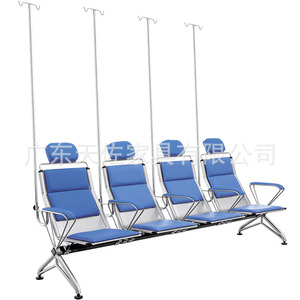 Sillas de Hospital Metálicas Azules de Diseño Moderno y Simple para Sala de Espera de Clínica o Infusión - Product Image 5
