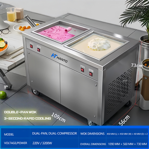 Máquina Comercial Multifuncional para Yogur Frito, Helado <span class=keywords><strong>en</strong></span> Rollo, Queso <span class=keywords><strong>en</strong></span> Nieve y Helado de Corte Grueso, con Enfriamiento Automático, Todo <span class=keywords><strong>en</strong></span> Uno para Tiendas de Té con Leche - Product Image 2