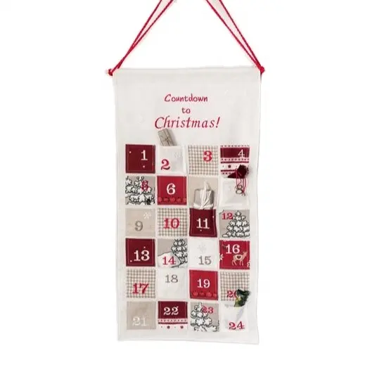 Monograma personalizado personalizar CALENDARIO DE Adviento cuenta para decoración colgante de pared de Navidad