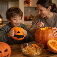 Jouet Squishy Géant Citrouille d'Halloween en TPR pour Enfants et Adultes, Anti-Stress, à Remontée Lente, Nouveauté Sensorielle Jumbo