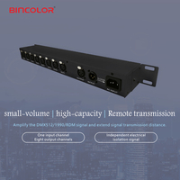 BC-818 New AC 100V 240V DMX 8 Splitter DMX / RDM Splitter & Data Fix 8CH DMX Splitter