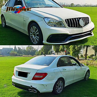 Mise à niveau W204 de haute qualité vers le kit de carrosserie de gril de pare-chocs de voiture de conception W205 Amg pour Mercedes Benz classe C W204 2007-2014 à W205 Kit de carrosserie