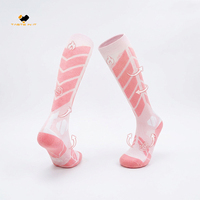 Chaussettes de ski thermiques unisexes en laine mérinos, hauteur genou, jacquard, anti-humidité, compression graduée, haute performance, vente en gros