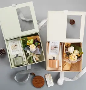 Niedriger Preis China Großhandel Luxus kosmetik praktische Aroma therapie Geschenk box mit Band gesetzt