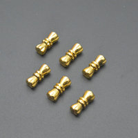 Perles entretoises tendance en laiton lisse de 4x11mm, forme nœud papillon, tube long, trou traversant, vente en gros pour la fabrication de bijoux