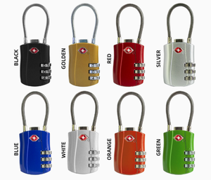 <span class=keywords><strong>Tsa</strong></span> सामान ने 3 अंकों के संयोजन पिन टंबलर सुरक्षा धातु लचीला केबल यात्रा लॉक किया - Product Image 2