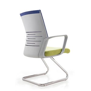 Silla de Oficina para Conferencias con Patas de Acero Cromado y Esponja de Alta Densidad, Sin Ruedas, Dimensiones y Fundas - Product Image 5