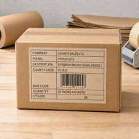 Étiquettes en papier kraft autocollantes imprimées sur mesure pour boîtes d'expédition, cartons, marquage d'adresses, codes-barres, logistique et utilisation en entrepôt