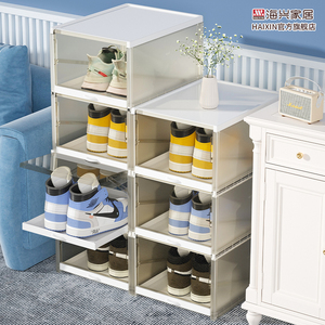 Boîtes à <span class=keywords><strong>chaussures</strong></span> transparentes push-pull organisateur de <span class=keywords><strong>chaussures</strong></span> empilable pour le <span class=keywords><strong>rangement</strong></span> des <span class=keywords><strong>chaussures</strong></span> de placard pour l'entrée/devant <span class=keywords><strong>sous</strong></span> le <span class=keywords><strong>lit</strong></span> - Product Image 5