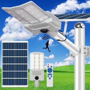 Farola Solar de 2000W con Control Remoto, Sensor de Movimiento, IP67 Impermeable, Lámpara de Poste para Iluminación Comercial de Estacionamientos - Product Image 1