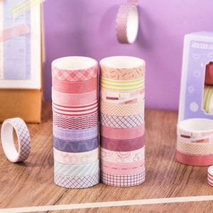 Set de Cintas Adhesivas Decorativas Washi de Doble Cara para Planificador Juvenil, 20 Rollos en Caja, Serie de Colores Macaron Sólidos, Estilo Vintage - Product Image 2